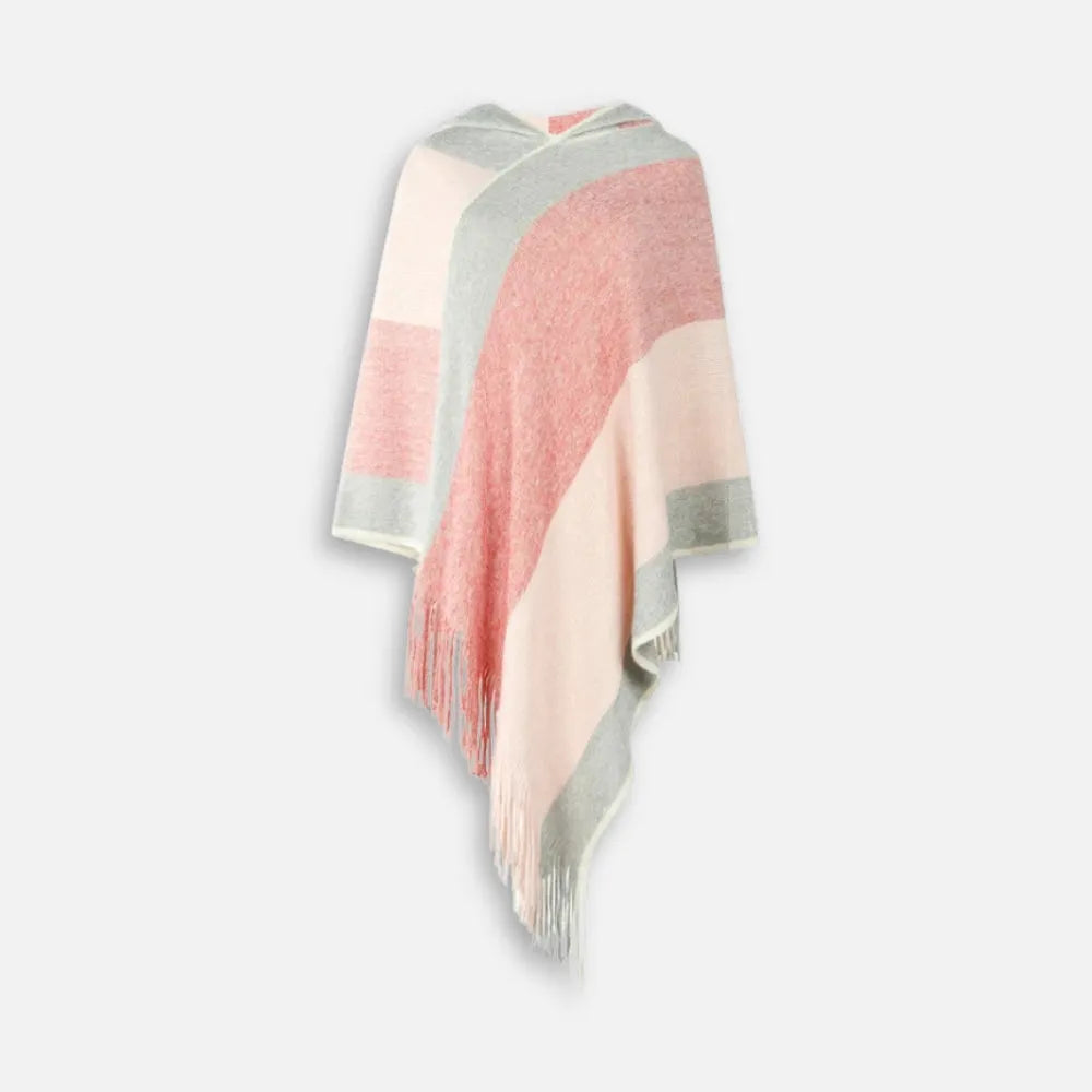Poncho élégant à capuche pour toutes les saisons-Poncho Passion