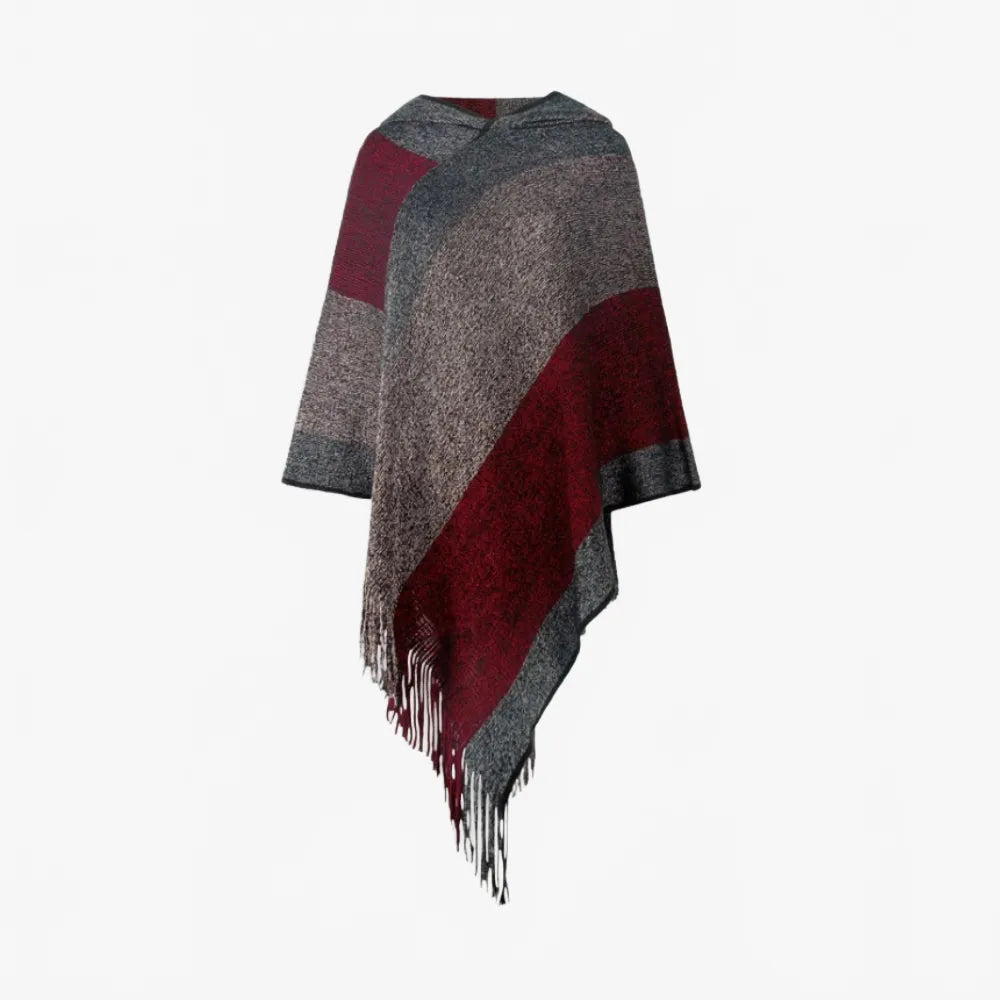 Poncho élégant à capuche pour toutes les saisons-Poncho Passion