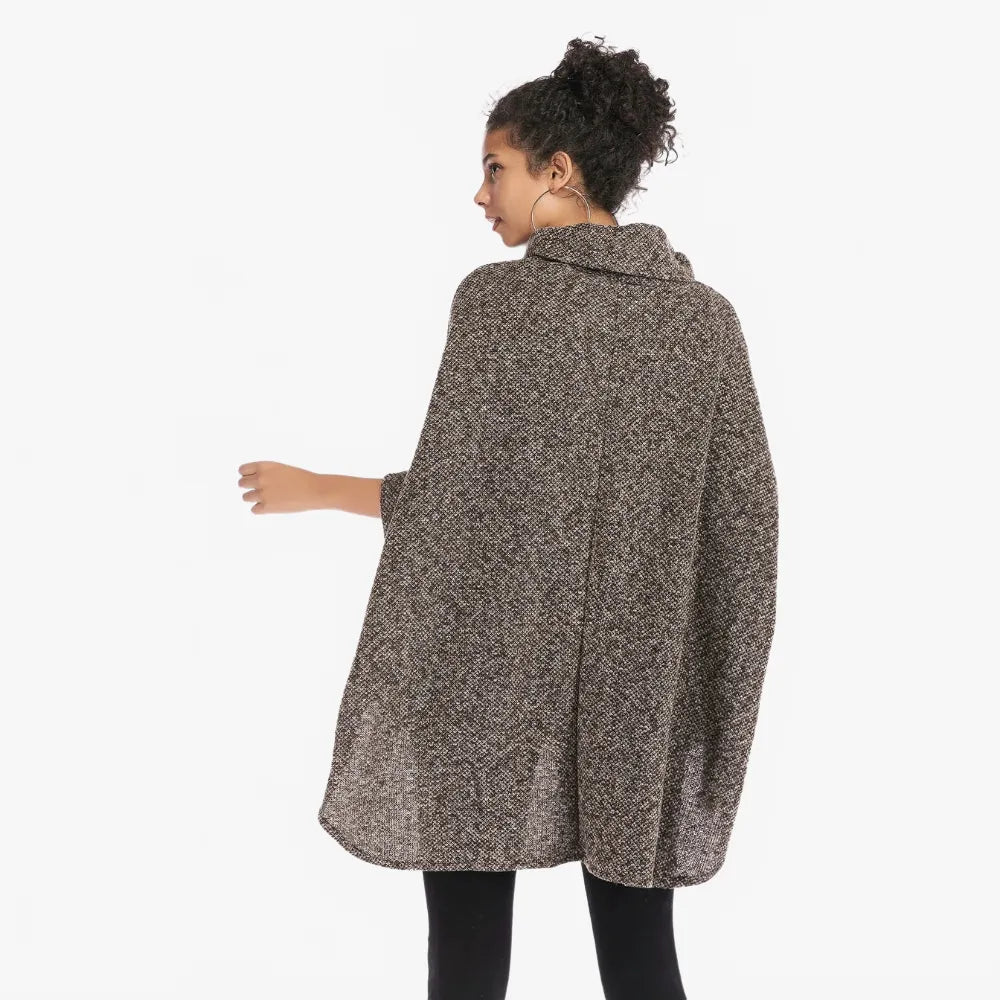 Poncho élégant à manches pour toutes saisons-Poncho Passion