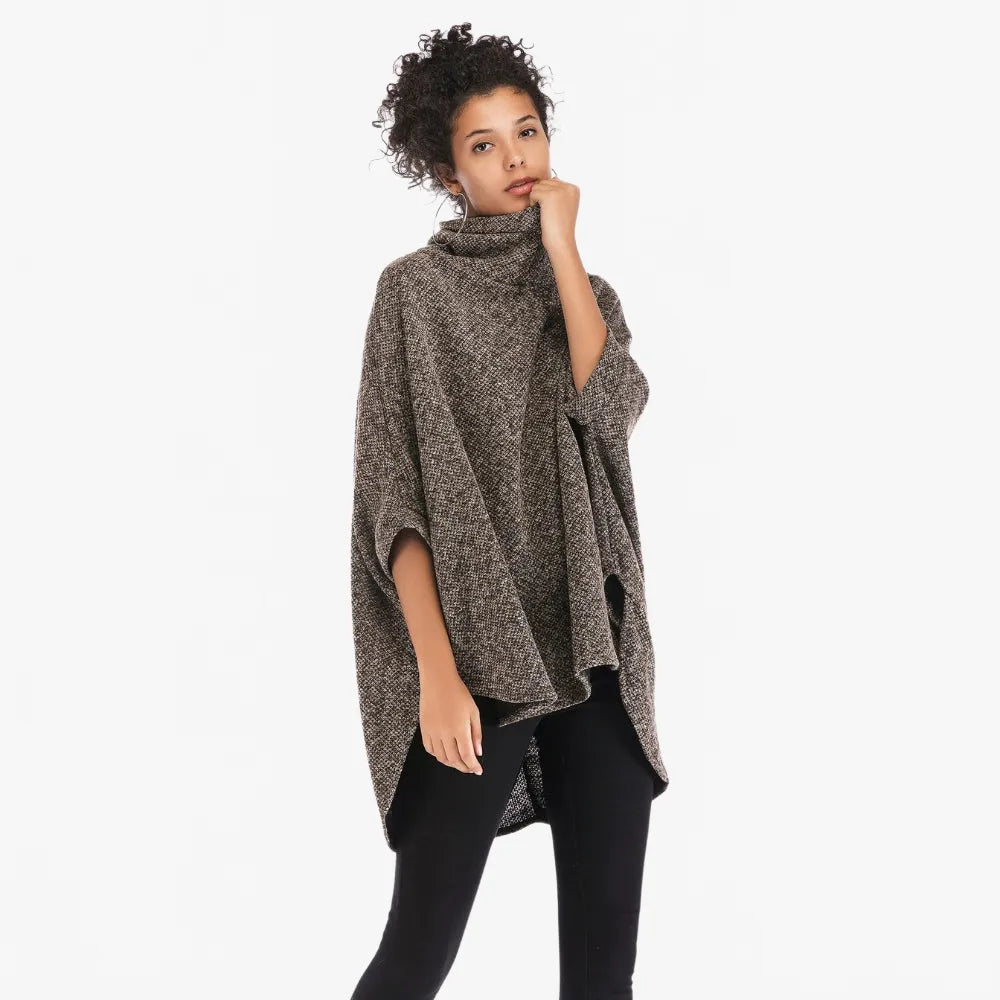 Poncho élégant à manches pour toutes saisons-Poncho Passion
