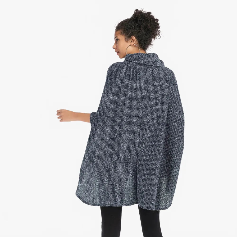 Poncho élégant à manches pour toutes saisons-Poncho Passion