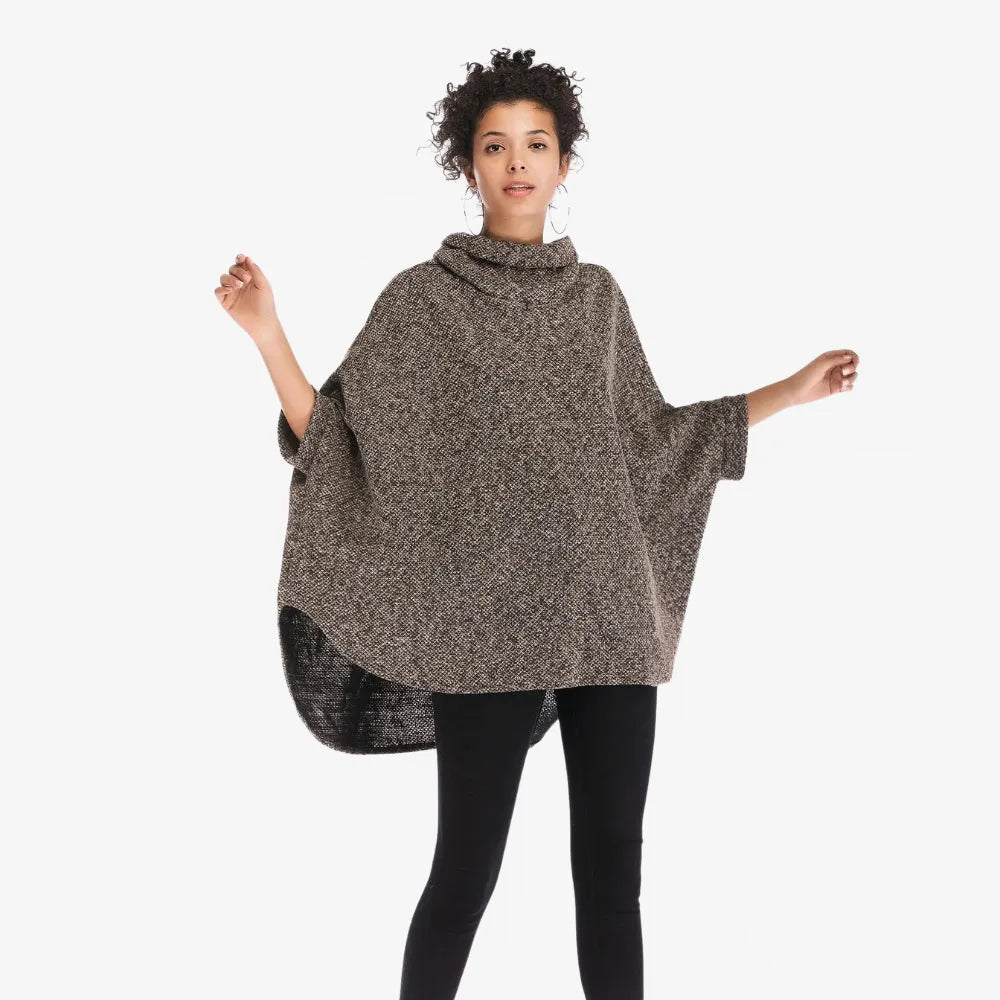 Poncho élégant à manches pour toutes saisons-Poncho Passion