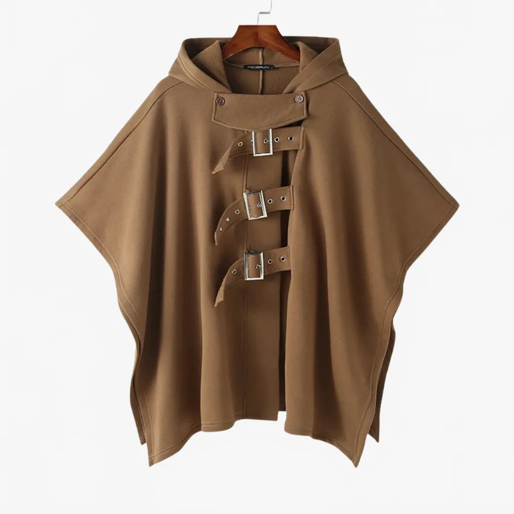 Poncho élégant avec ceinture pour homme-Poncho Passion