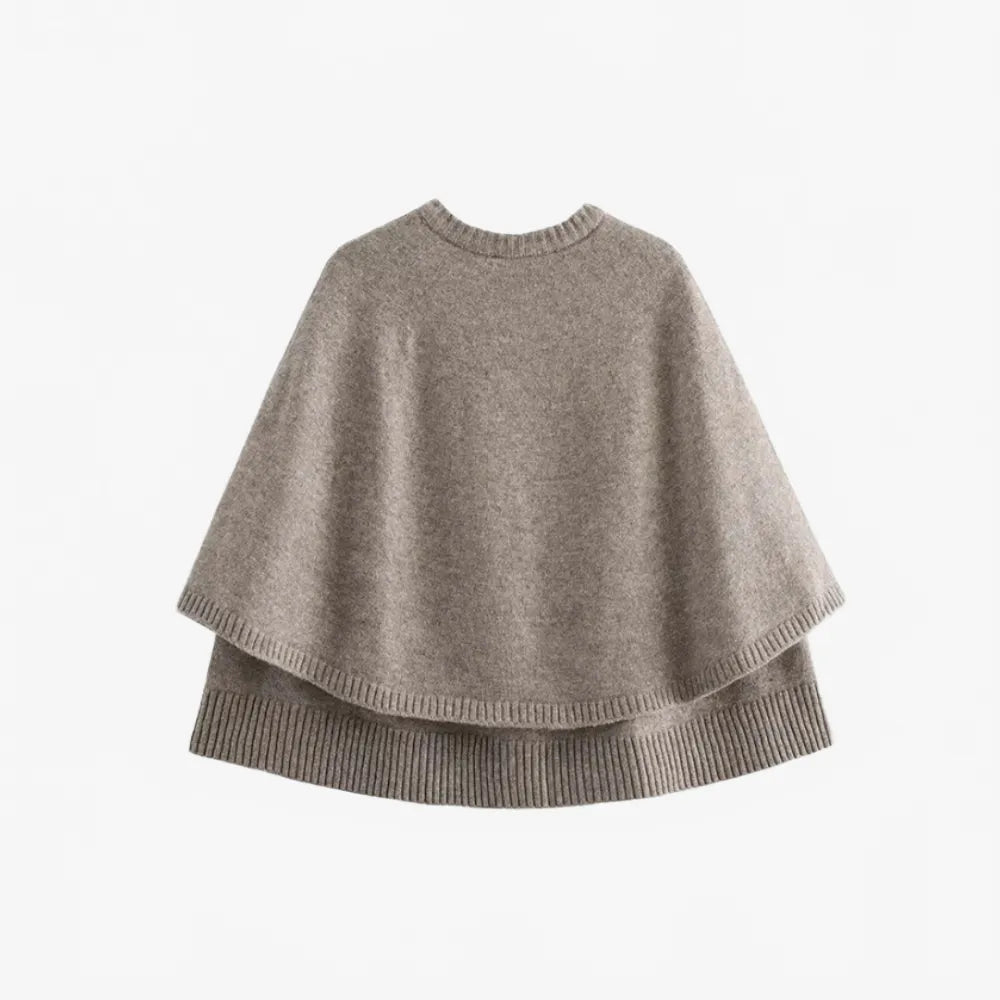 Poncho élégant boutonné pour femme-Poncho Passion