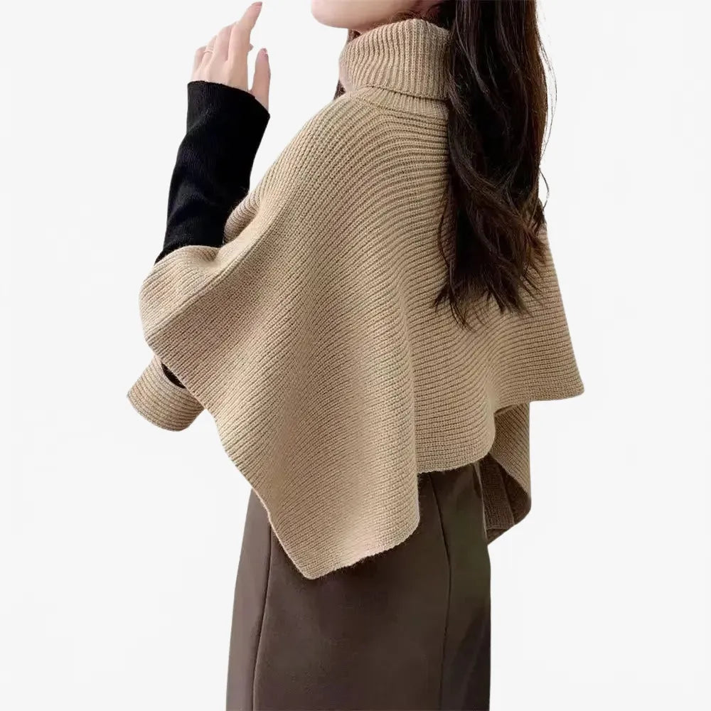 Poncho élégant court pour femme style moderne-Poncho Passion