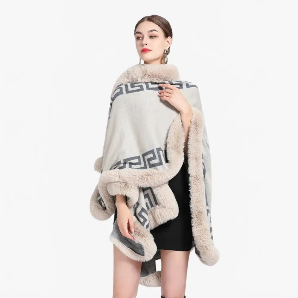Poncho élégant d'hiver pour femme-Poncho Passion