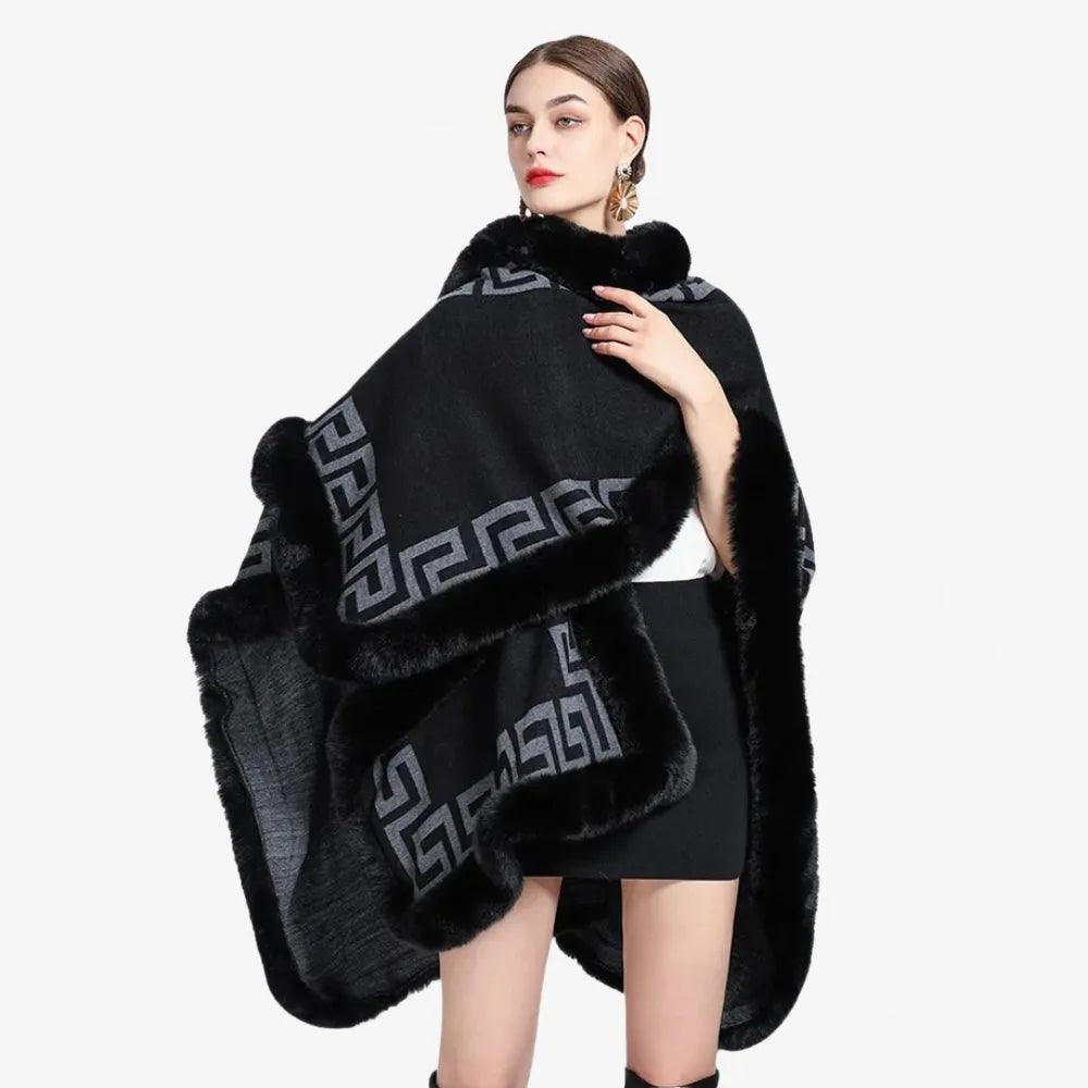 Poncho élégant d'hiver pour femme-Poncho Passion