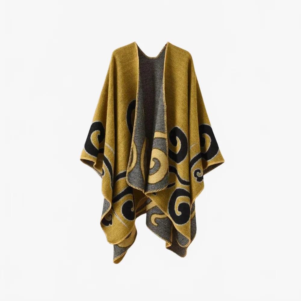 Poncho élégant en cachemire pour femme-Poncho Passion