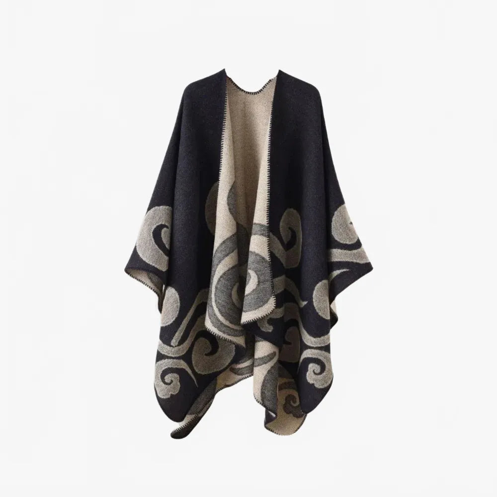 Poncho élégant en cachemire pour femme-Poncho Passion