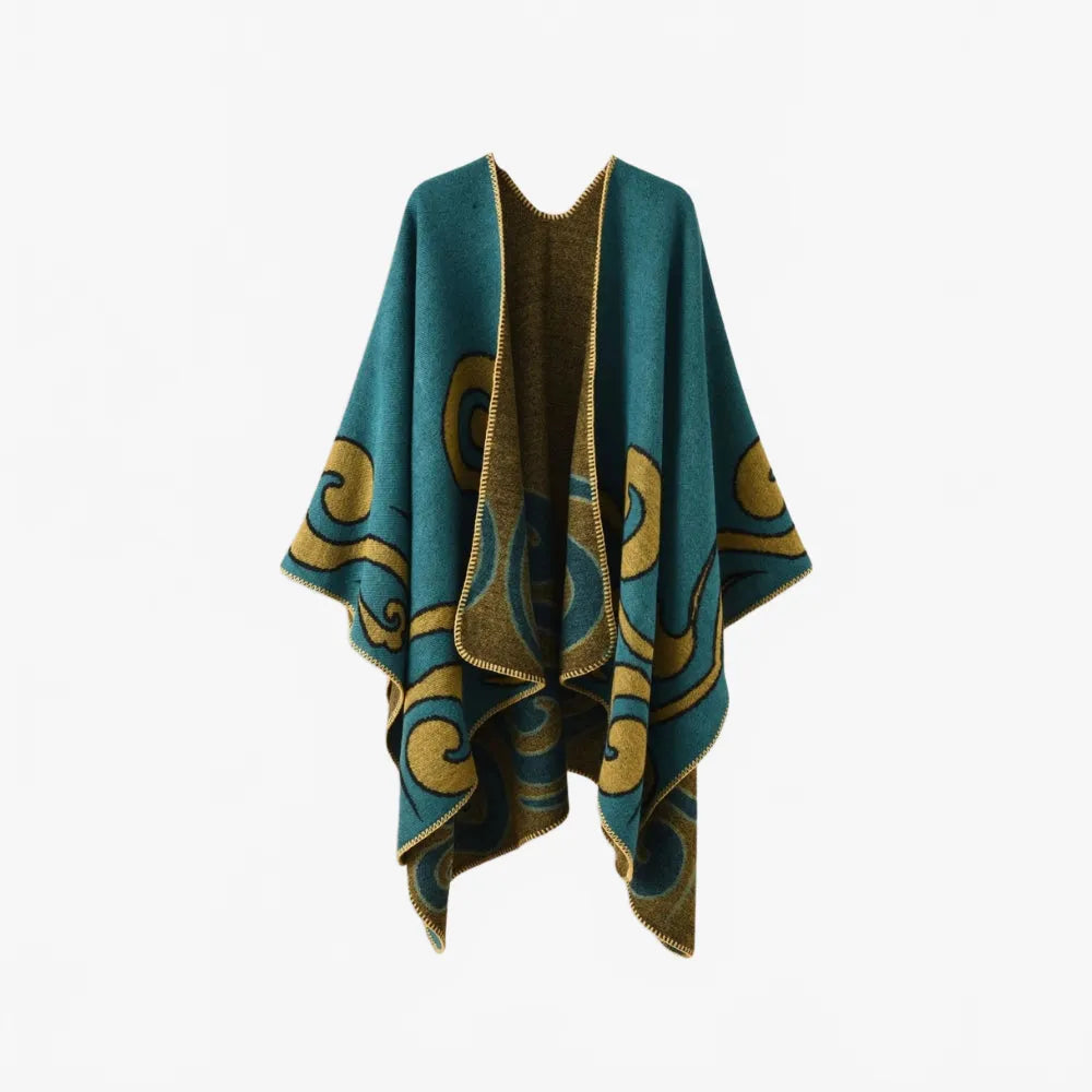 Poncho élégant en cachemire pour femme-Poncho Passion
