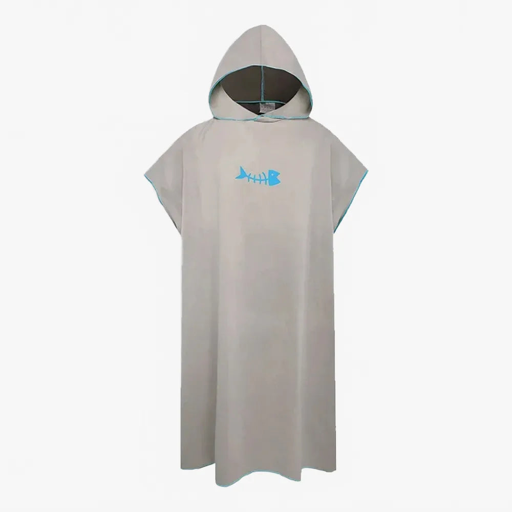 Poncho élégant gris unisexe pour toutes saisons-Poncho Passion