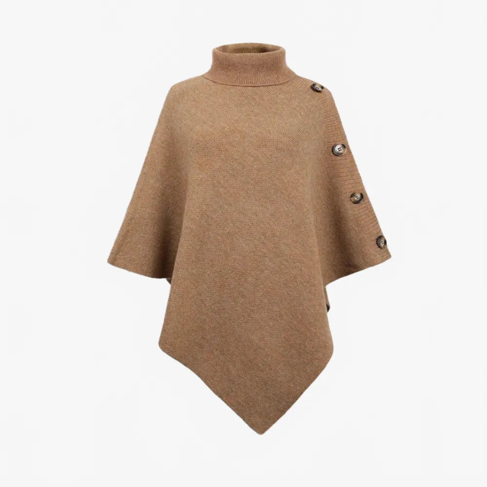 Poncho élégant marron pour toutes saisons-Poncho Passion