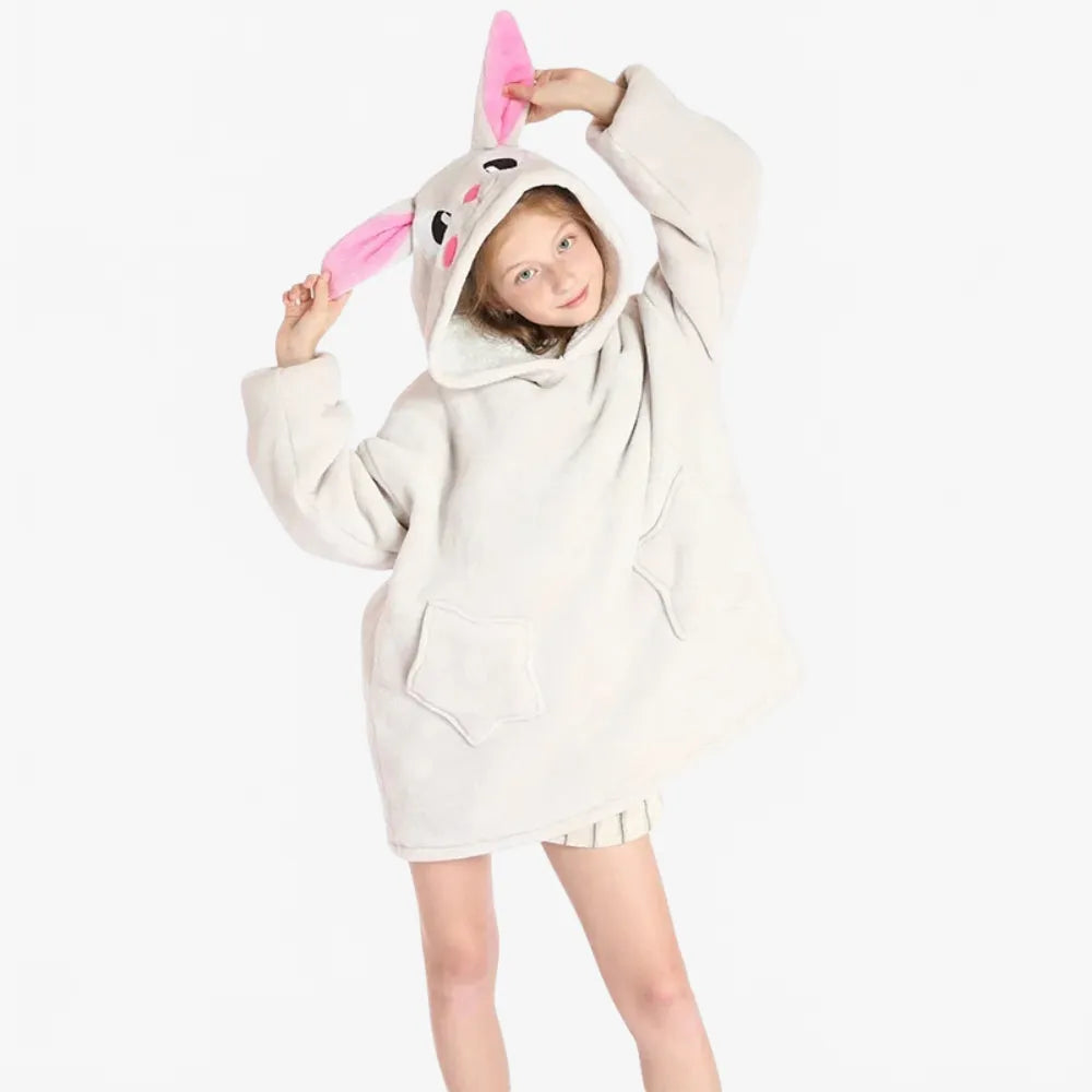 Poncho élégant motif lapin pour toutes saisons-Poncho Passion