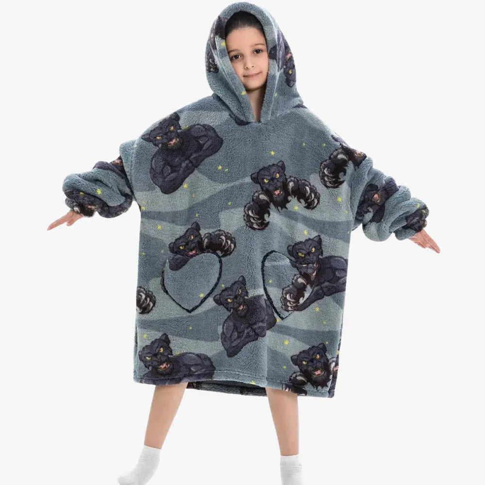 Poncho élégant motif panthère pour look audacieux-Poncho Passion
