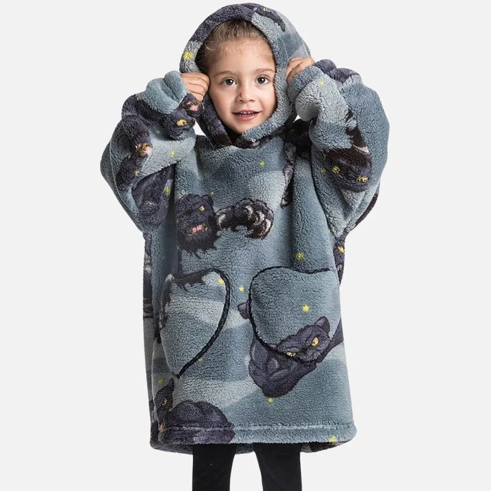 Poncho élégant motif panthère pour look audacieux-Poncho Passion
