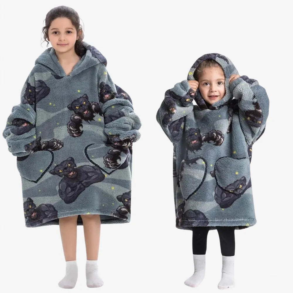 Poncho élégant motif panthère pour look audacieux-Poncho Passion