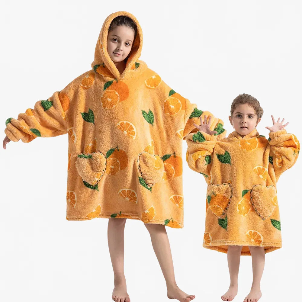 Poncho élégant orange pour soirées cosy-Poncho Passion