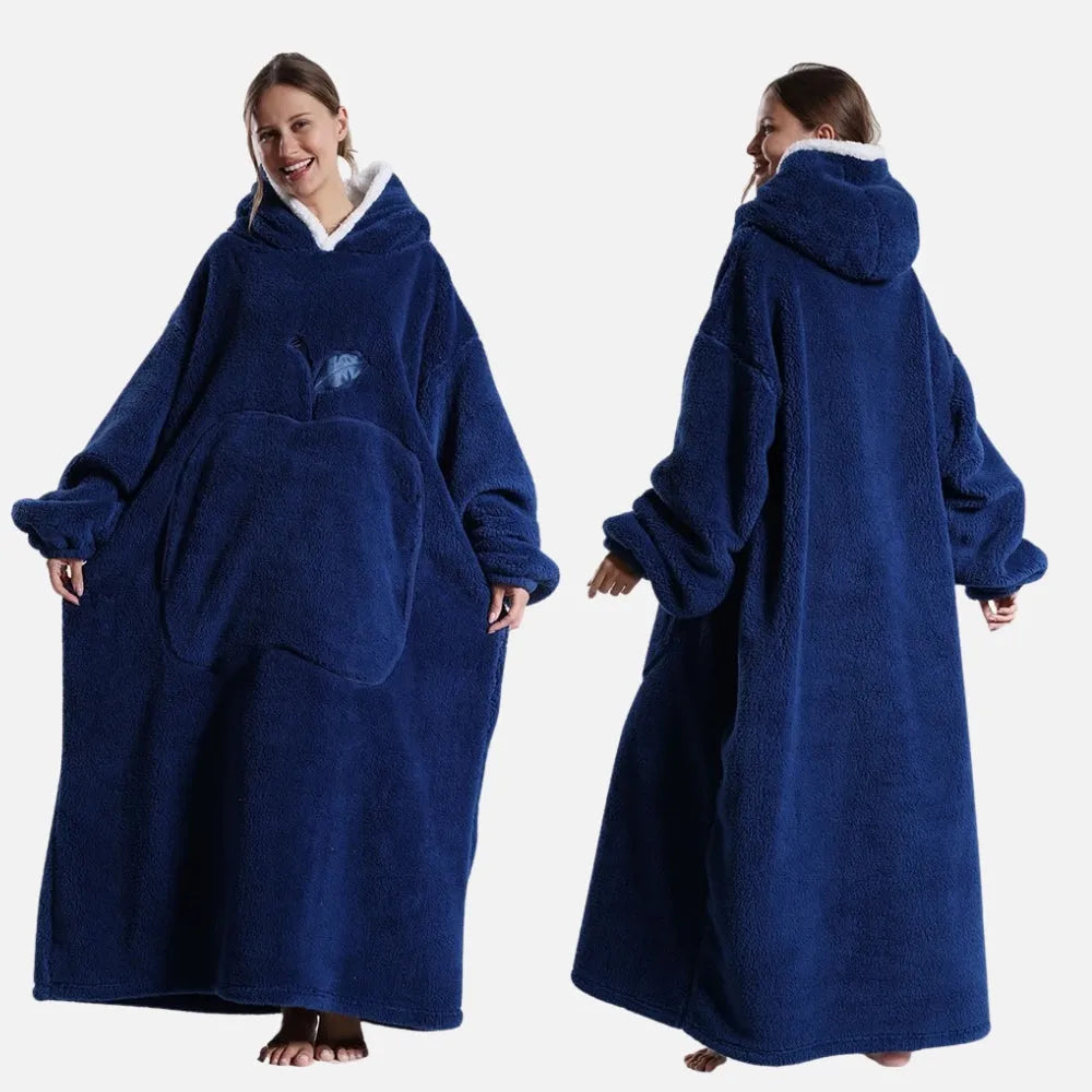 Poncho élégant plaid long pour toutes saisons-Poncho Passion