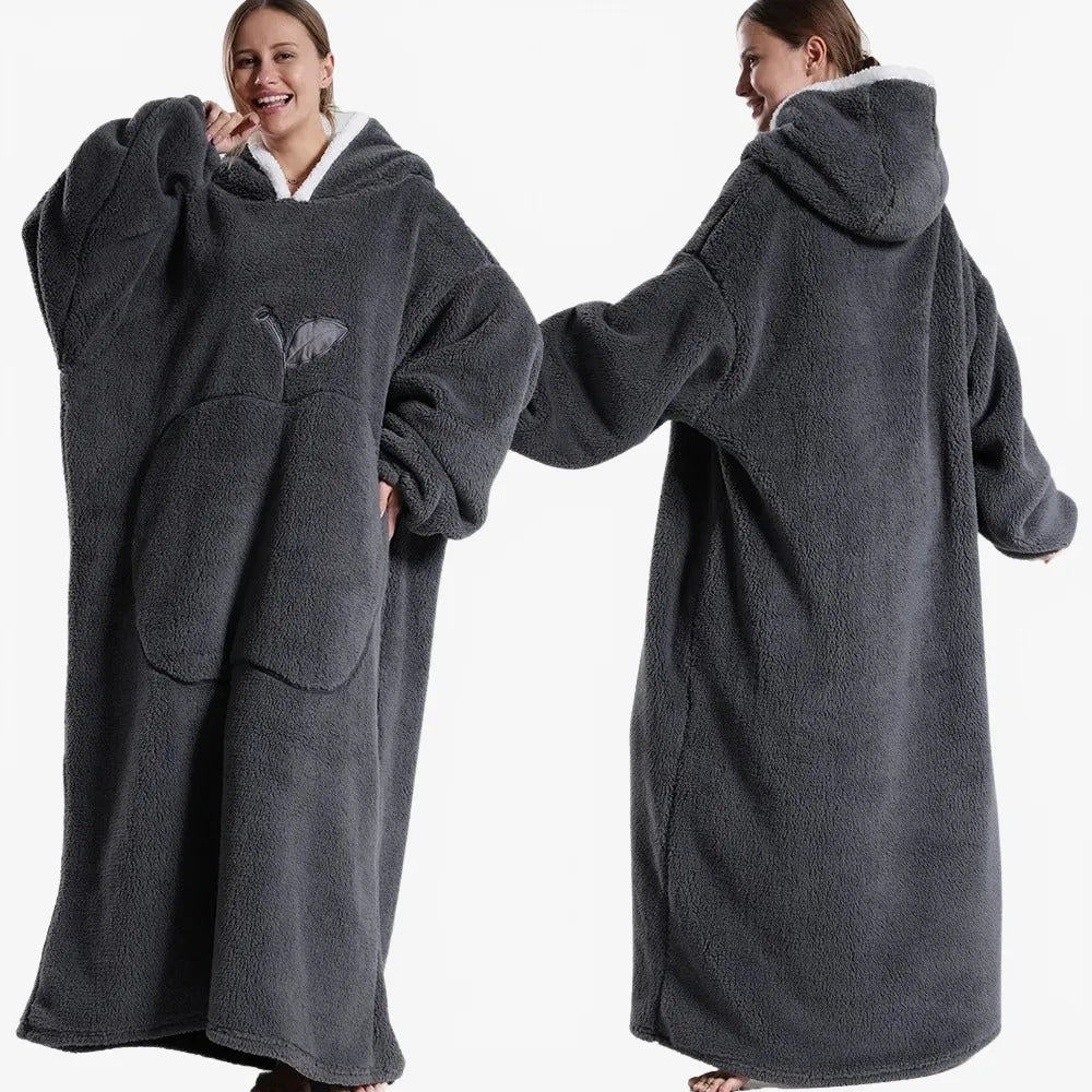 Poncho élégant plaid long pour toutes saisons-Poncho Passion