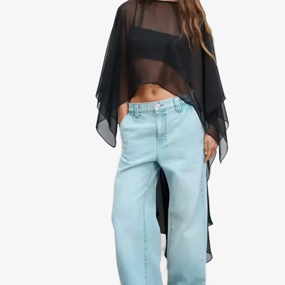 Poncho élégant pour détente à la maison-Poncho Passion