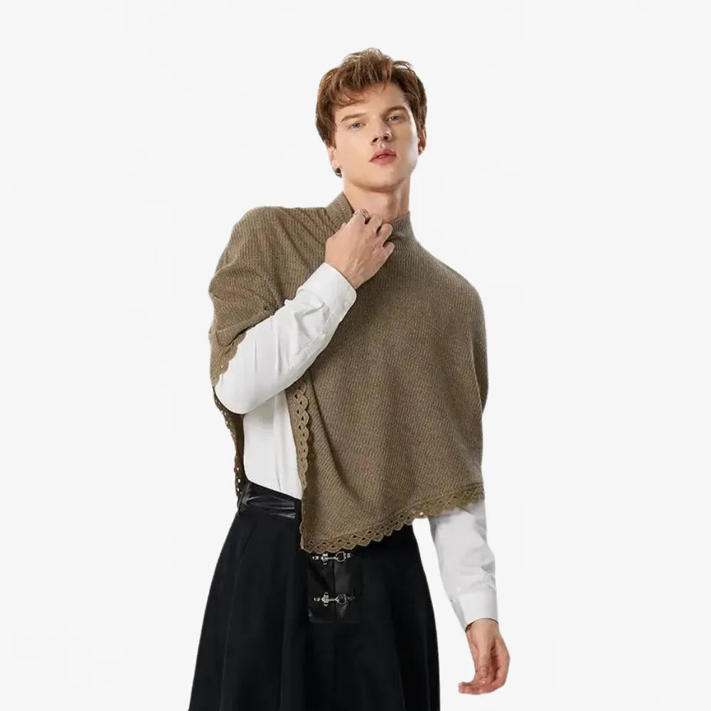 Poncho élégant pour homme idéal mi-saison-Poncho Passion