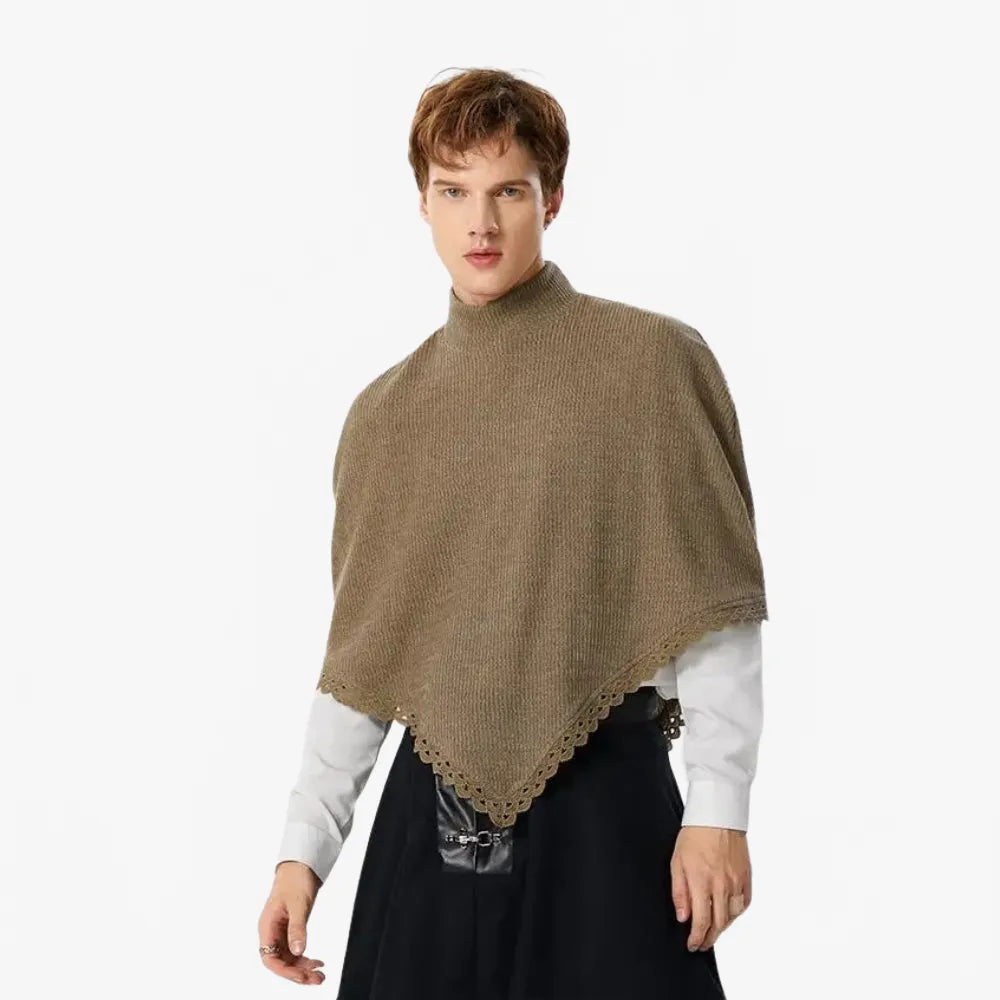 Poncho élégant pour homme idéal mi-saison-Poncho Passion