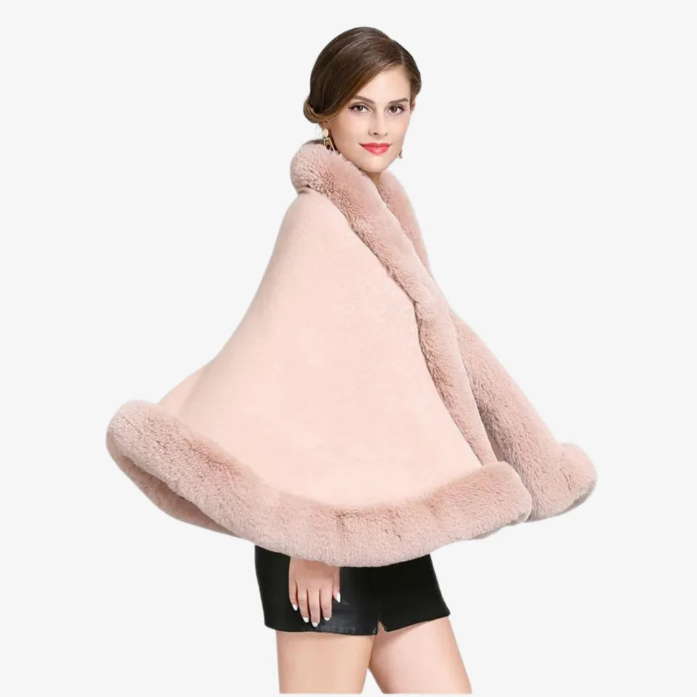Poncho élégant rose doux pour toutes saisons-Poncho Passion