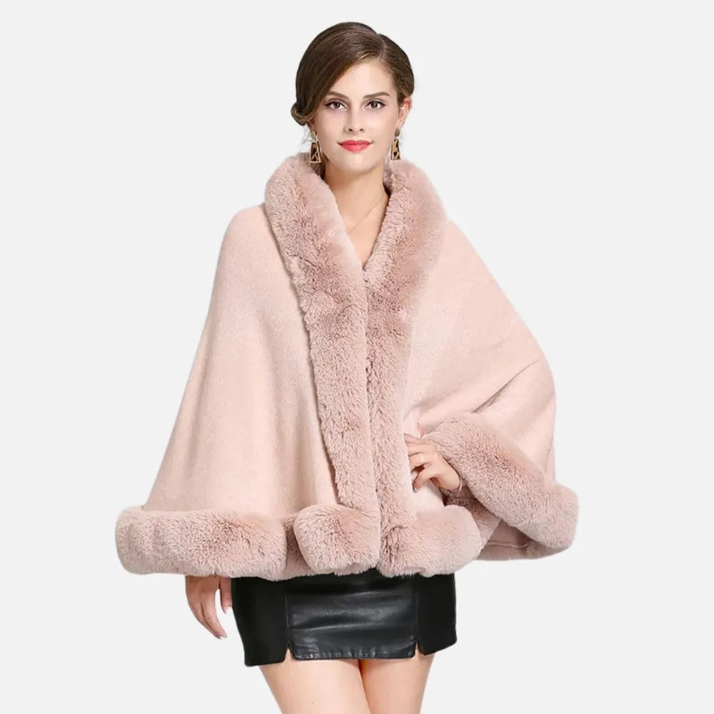Poncho élégant rose doux pour toutes saisons-Poncho Passion