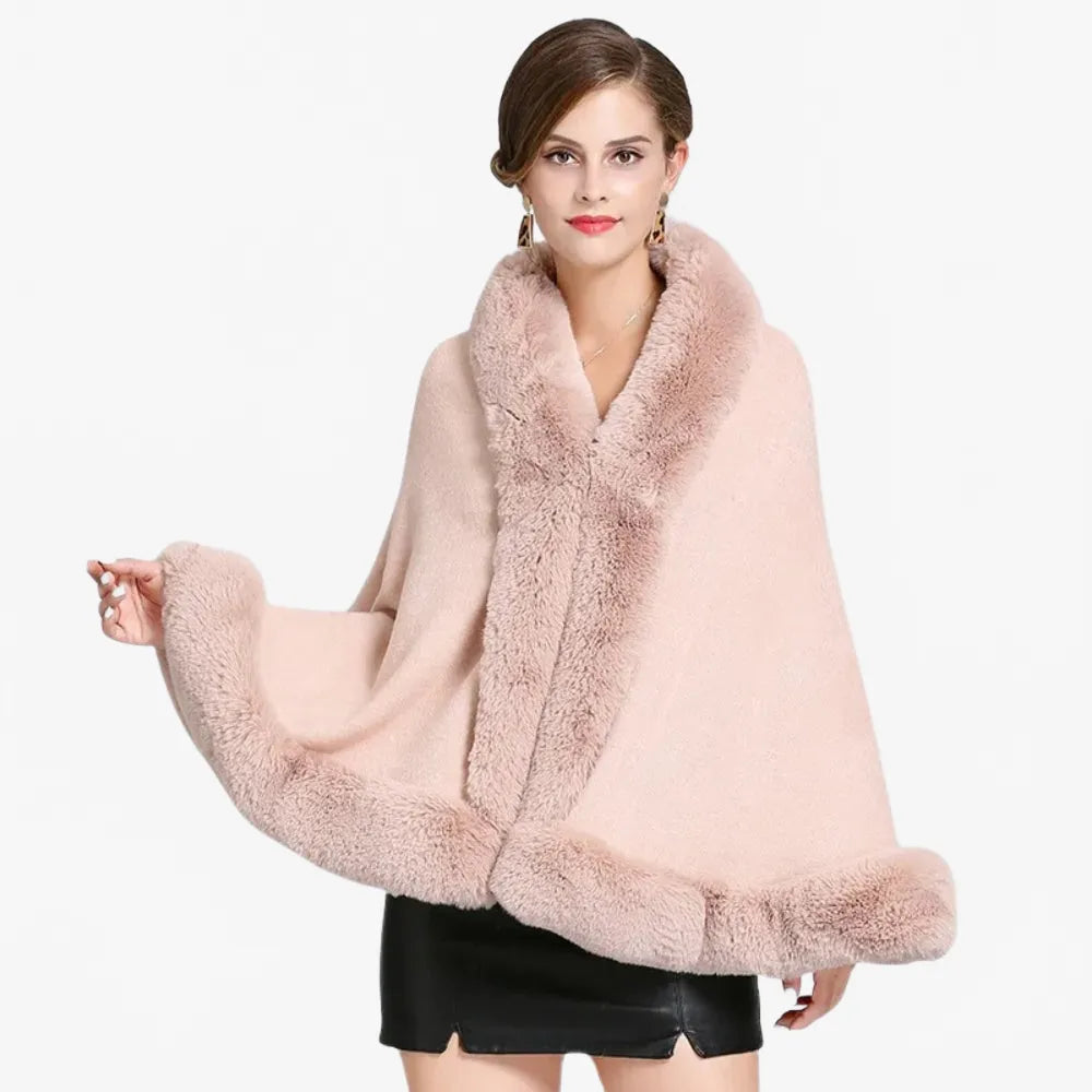 Poncho élégant rose doux pour toutes saisons-Poncho Passion