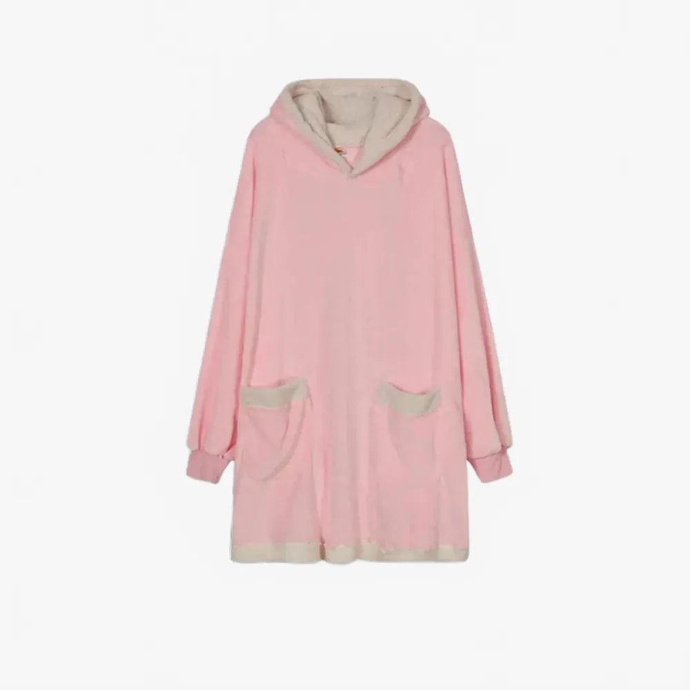 Poncho élégant rose pour soirée cocooning-Poncho Passion