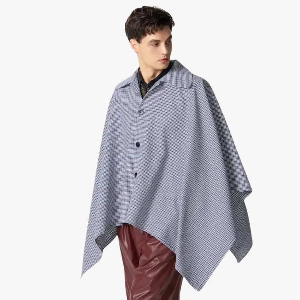 Poncho élégant style chemise pour toutes saisons-Poncho Passion