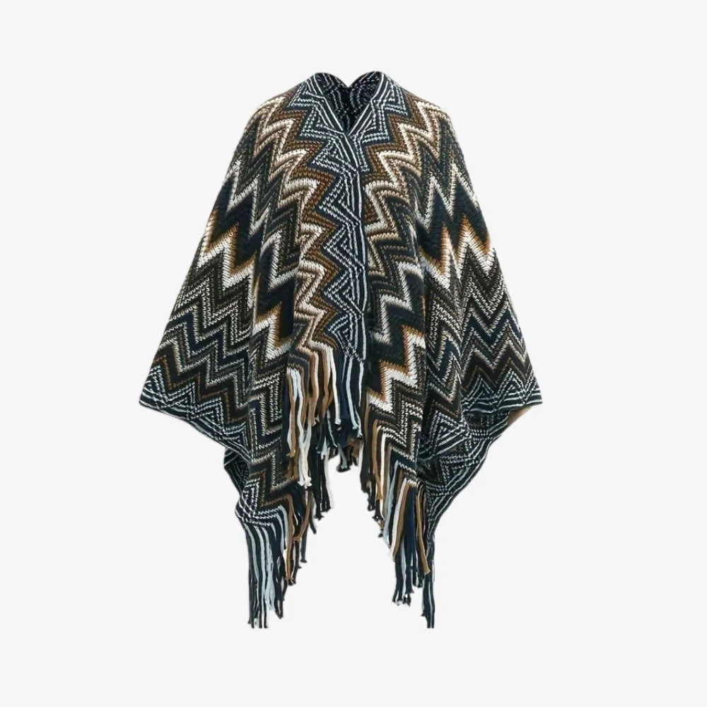 Poncho élégant style péruvien pour femme-Poncho Passion