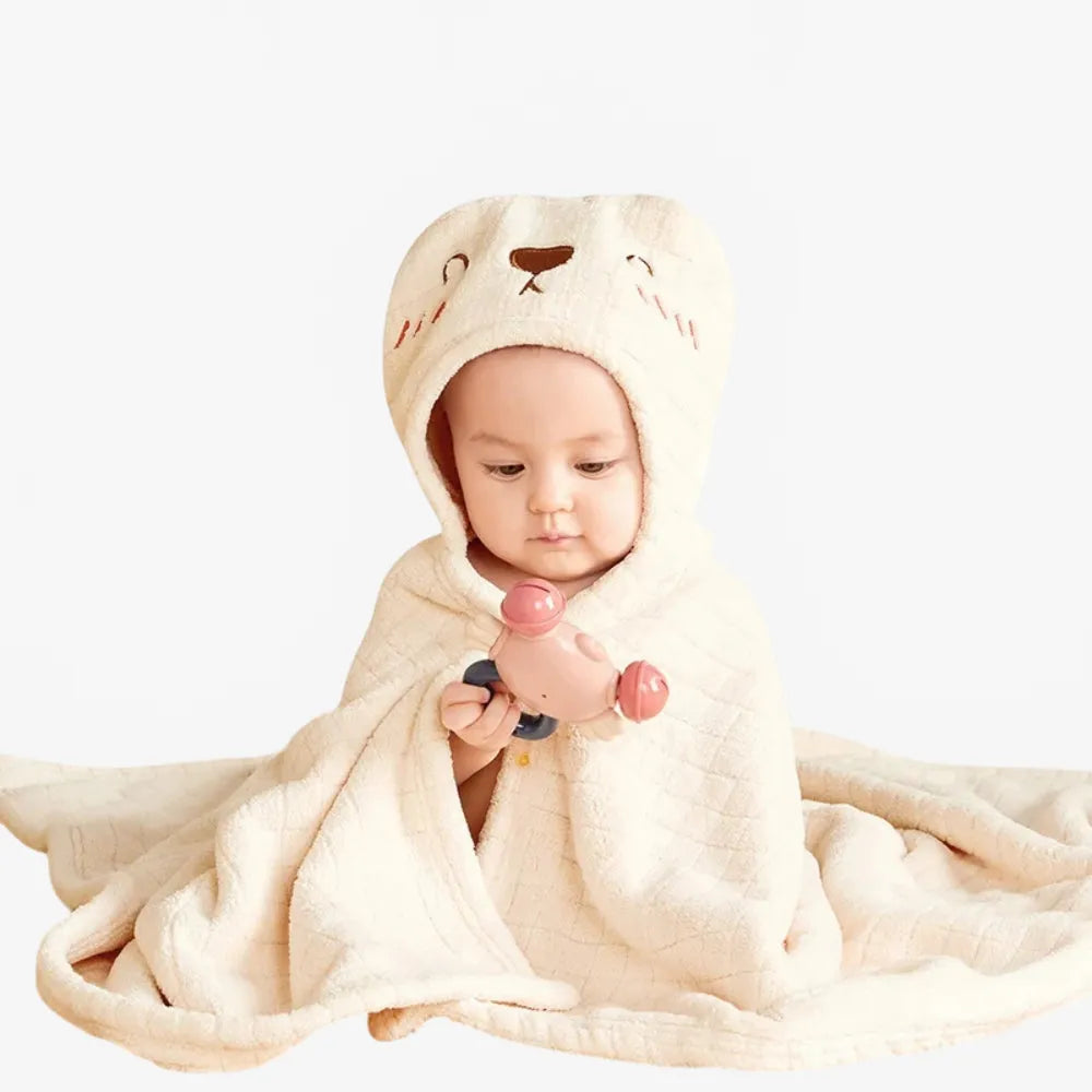 Poncho enfant lapin douillet pour bain et plage-Poncho Passion