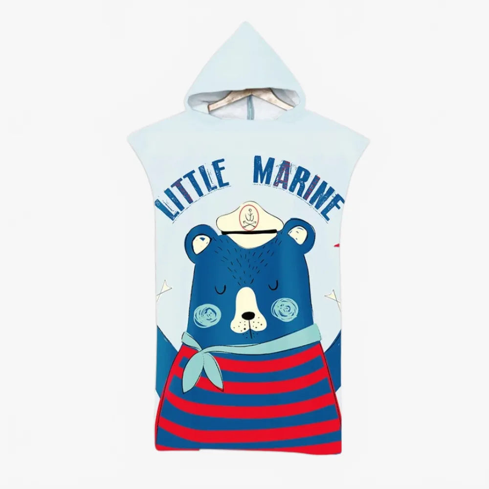 Poncho enfant marin pour la plage et la piscine-Poncho Passion