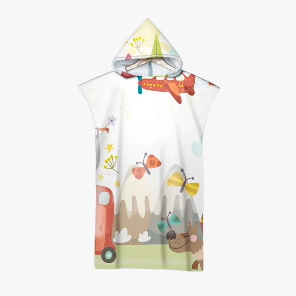 Poncho enfant montagne pour après-bain douillet-Poncho Passion