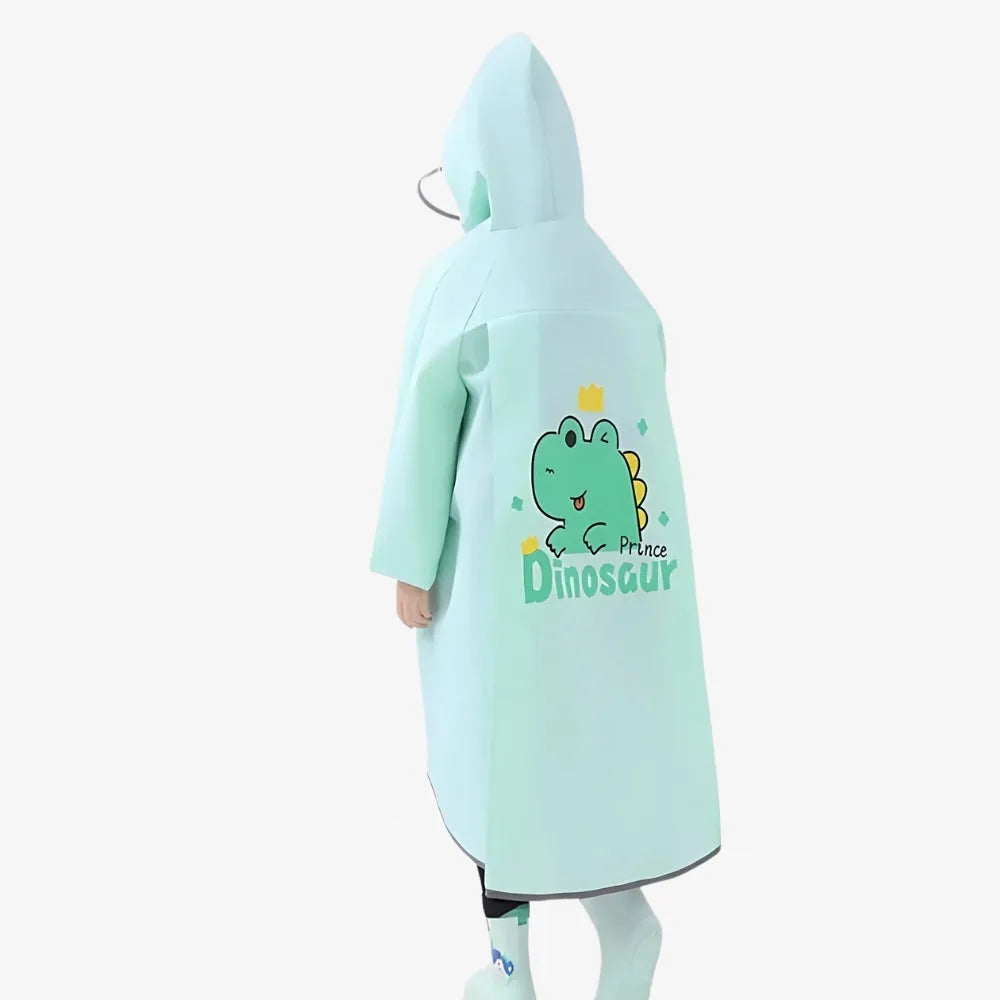 Poncho enfant motif dinosaure thème prince pluie-Poncho Passion