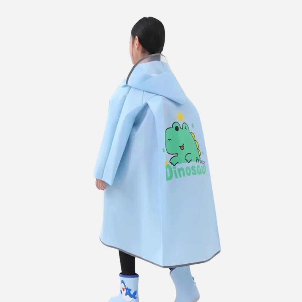 Poncho enfant motif dinosaure thème prince pluie-Poncho Passion