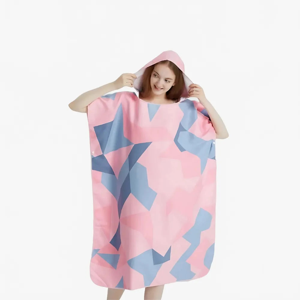Poncho enfant motifs géométriques pour plage et piscine-Poncho Passion