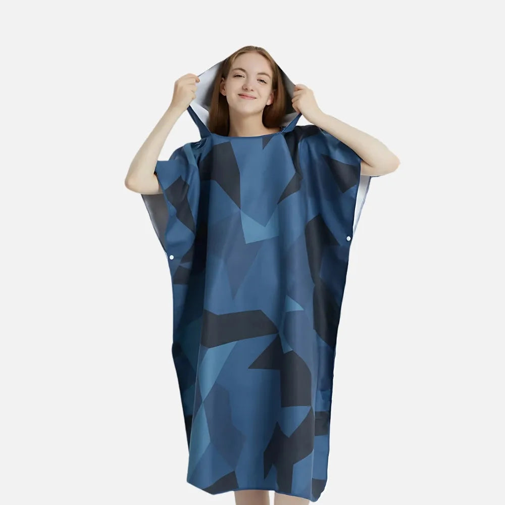 Poncho enfant motifs géométriques pour plage et piscine-Poncho Passion