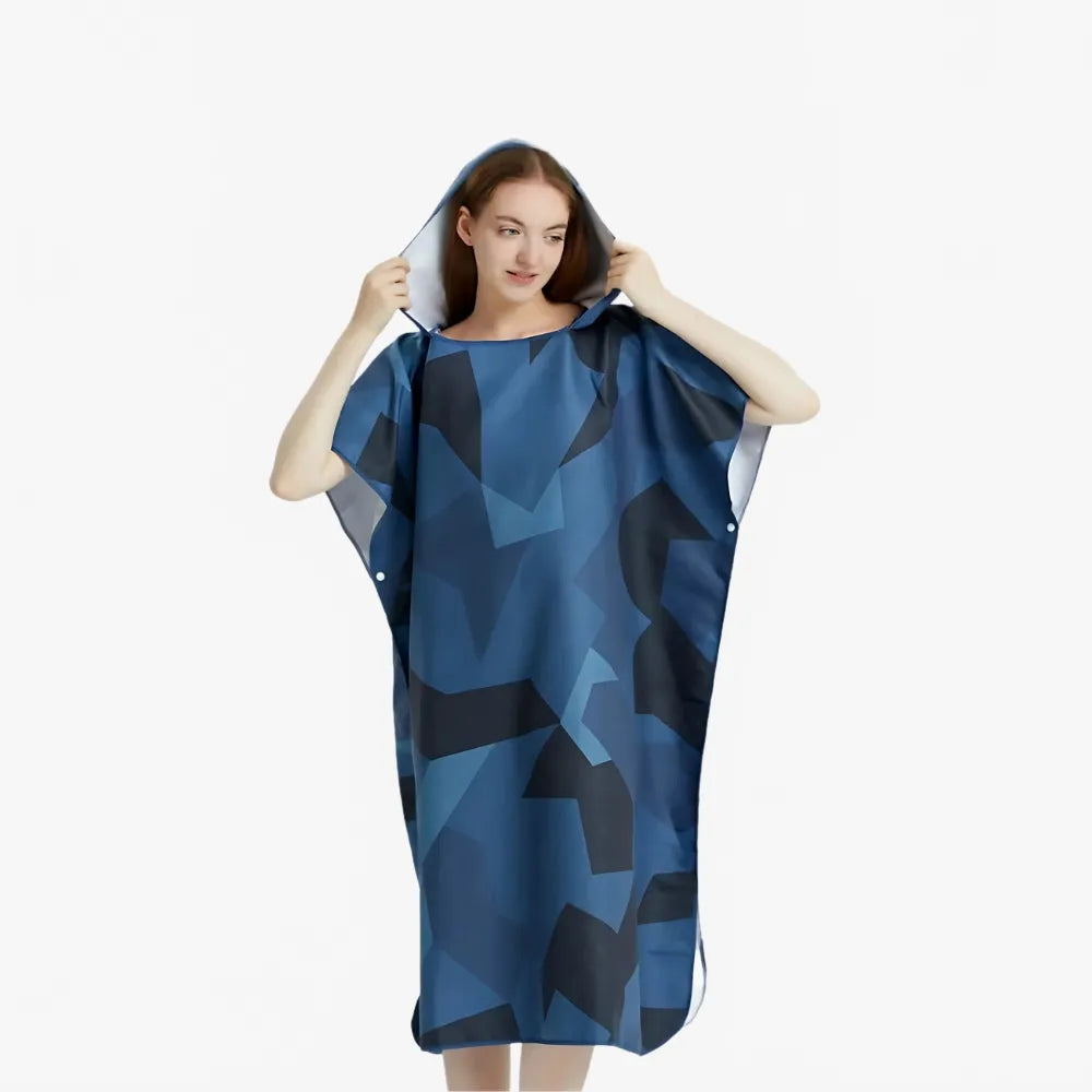 Poncho enfant motifs géométriques pour plage et piscine-Poncho Passion