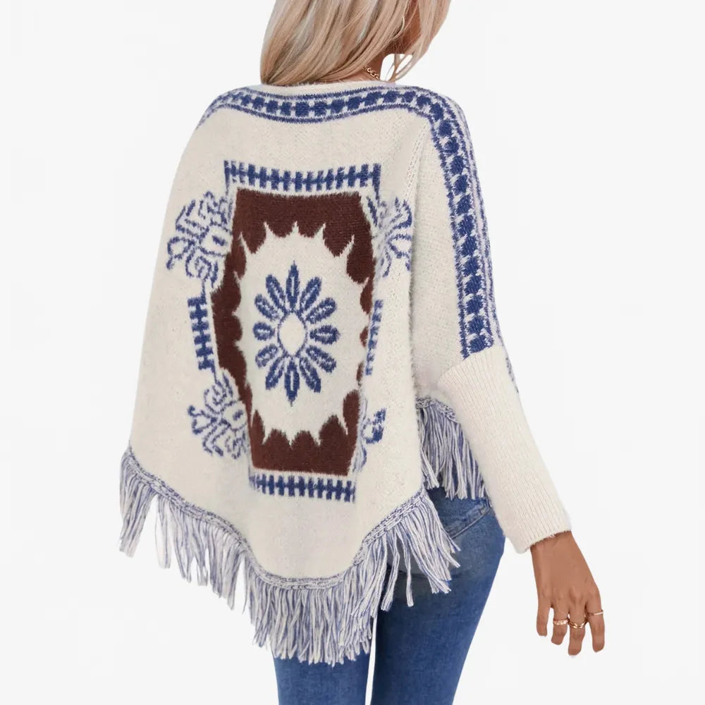 Poncho ethnique élégant pour femme style bohème-Poncho Passion