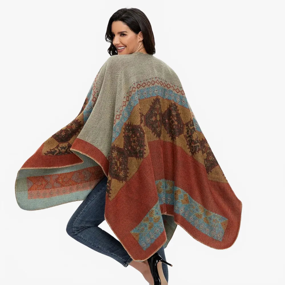 Poncho ethnique tendance pour femme moderne-Poncho Passion