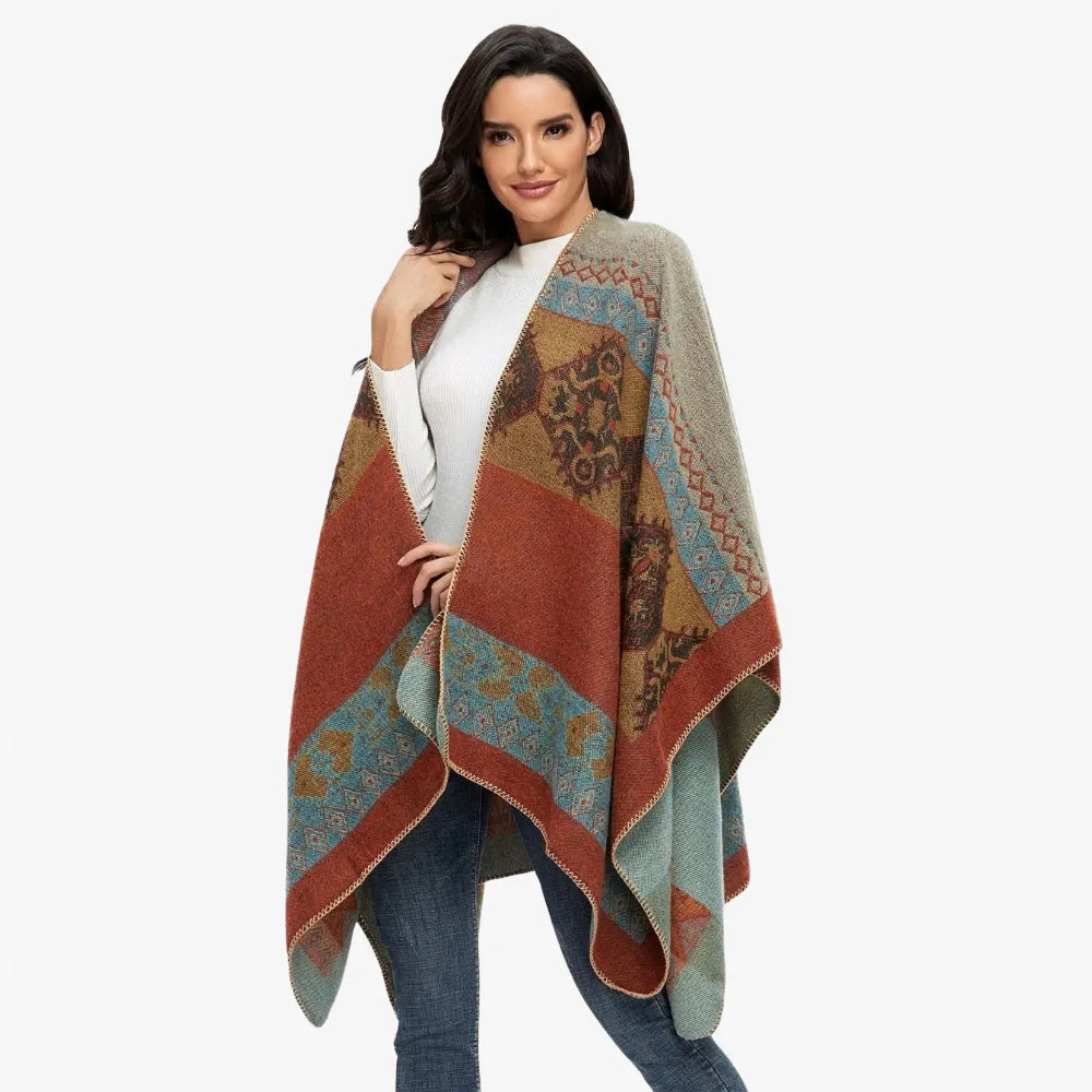 Poncho ethnique tendance pour femme moderne-Poncho Passion