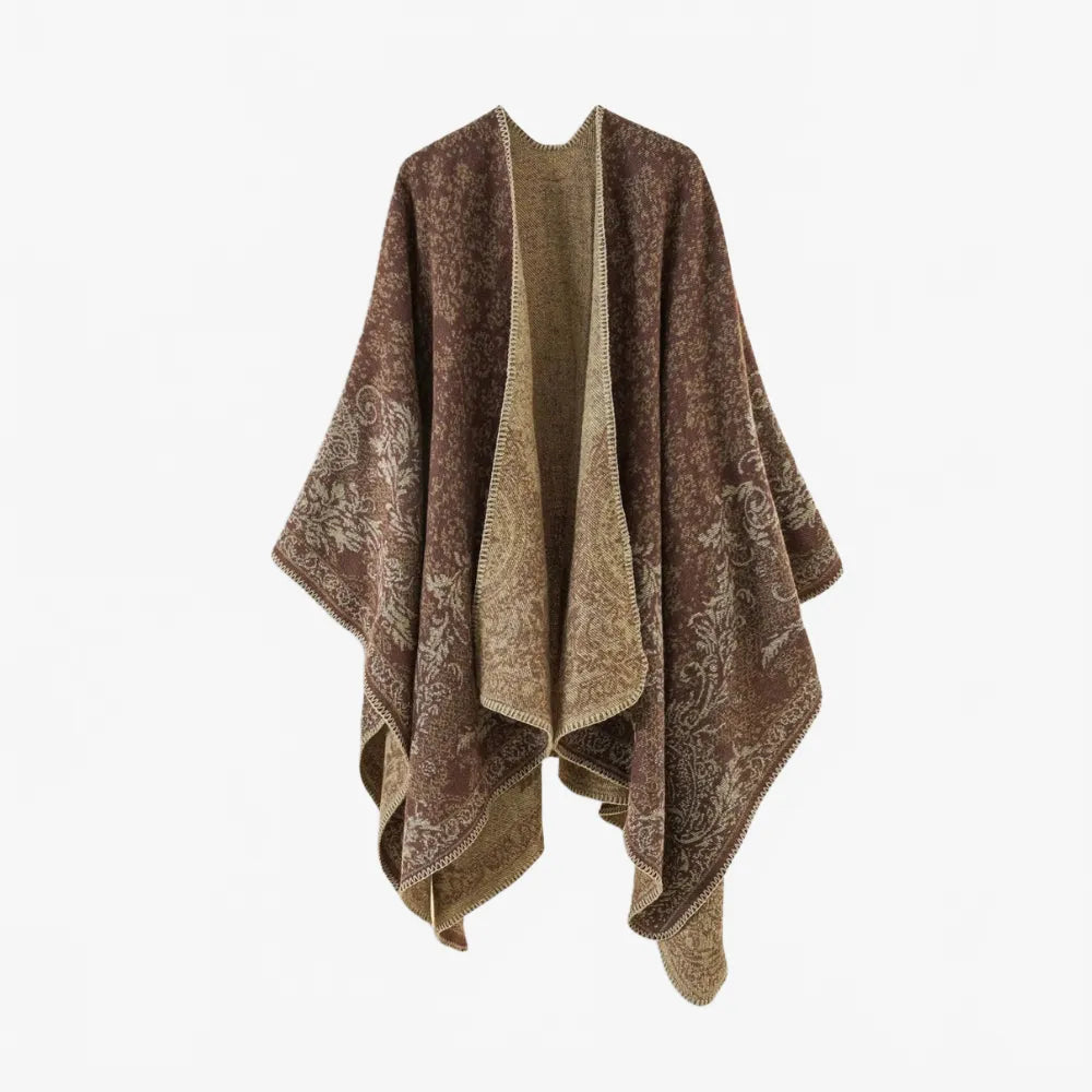 Poncho femme motif floral élégant pour toutes saisons-Poncho Passion