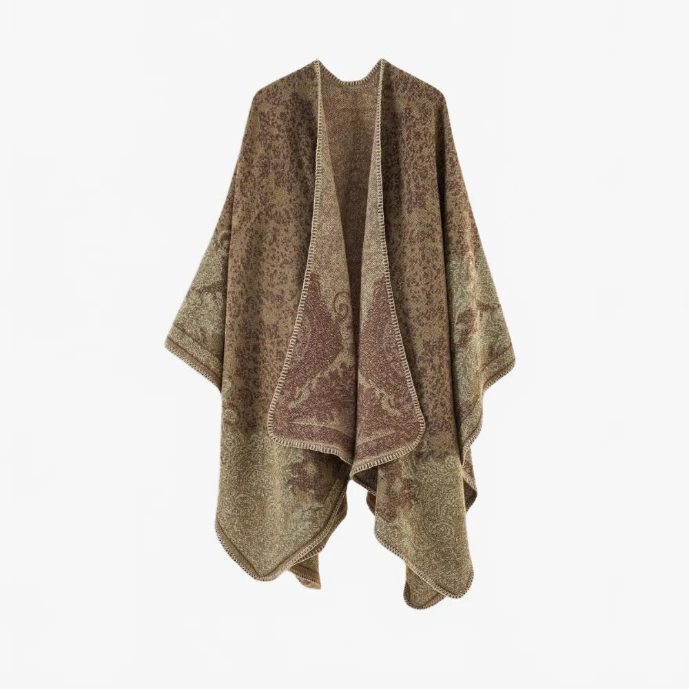 Poncho femme motif floral élégant pour toutes saisons-Poncho Passion
