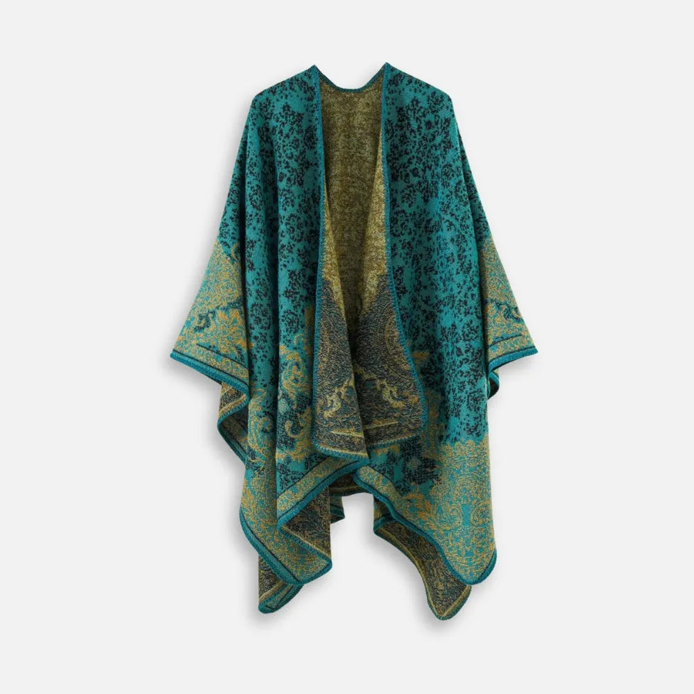 Poncho femme motif floral élégant pour toutes saisons-Poncho Passion