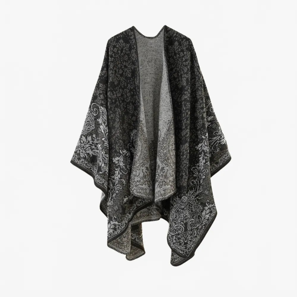 Poncho femme motif floral élégant pour toutes saisons-Poncho Passion