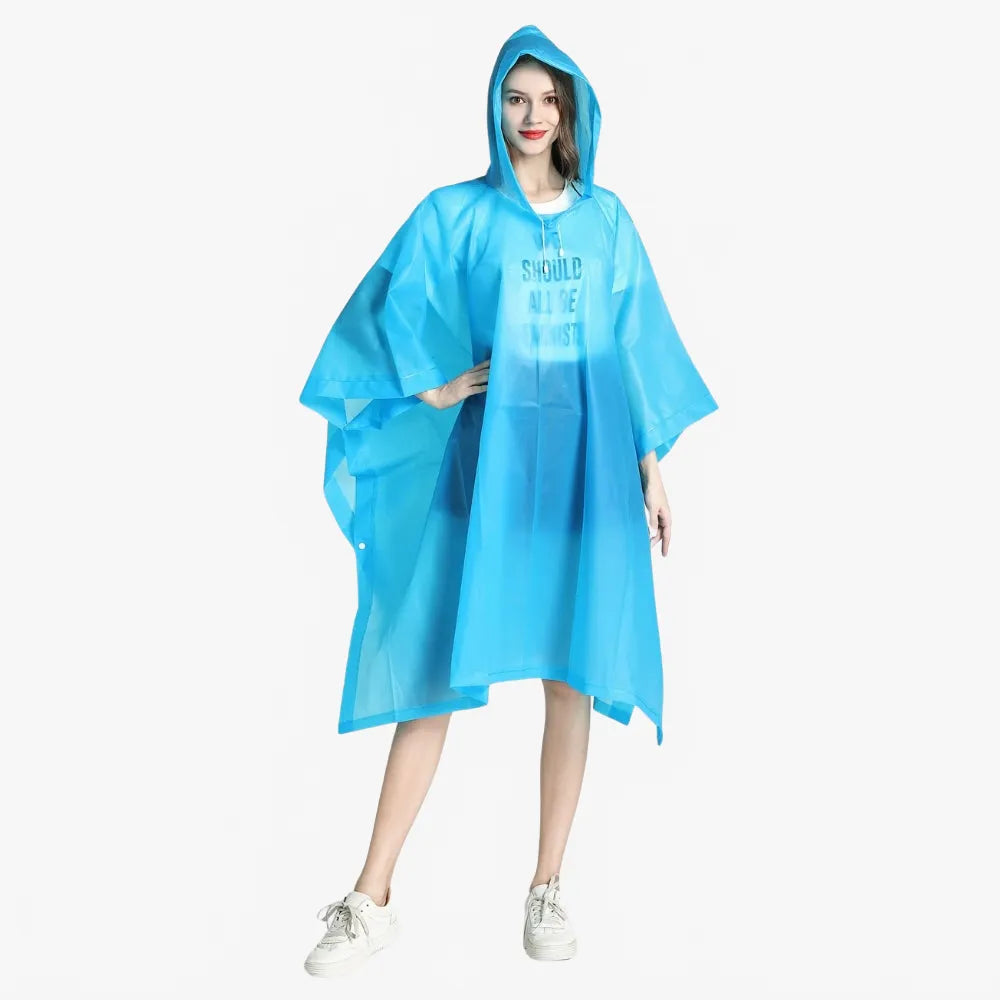 Poncho imperméable bleu unisexe pour outdoor-Poncho Passion