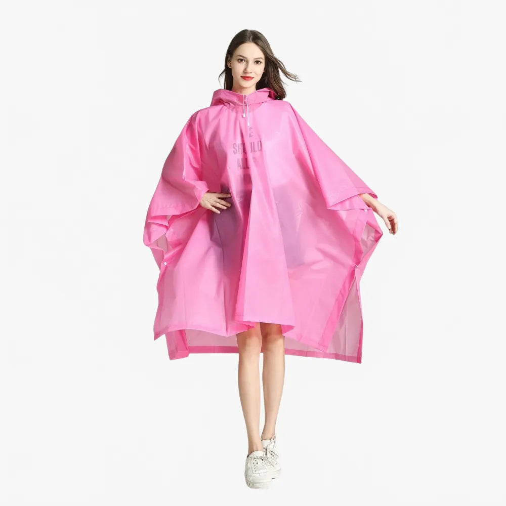 Poncho imperméable élégant rose pour jours pluvieux-Poncho Passion