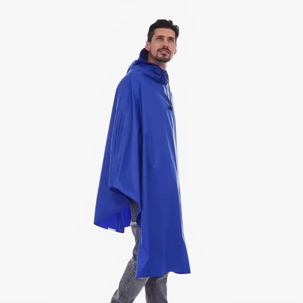 Poncho imperméable homme bleu pour cycliste-Poncho Passion